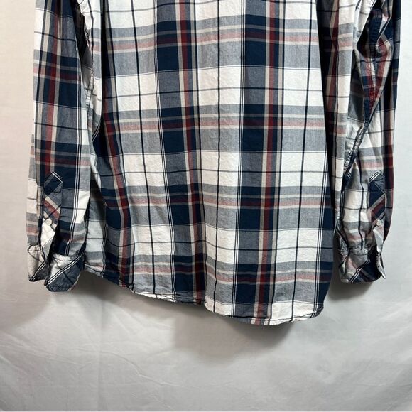 Men's Reclaim Plaid Athletic Fit Long Sleeve Shirt 0631 - Picture 11 of 13